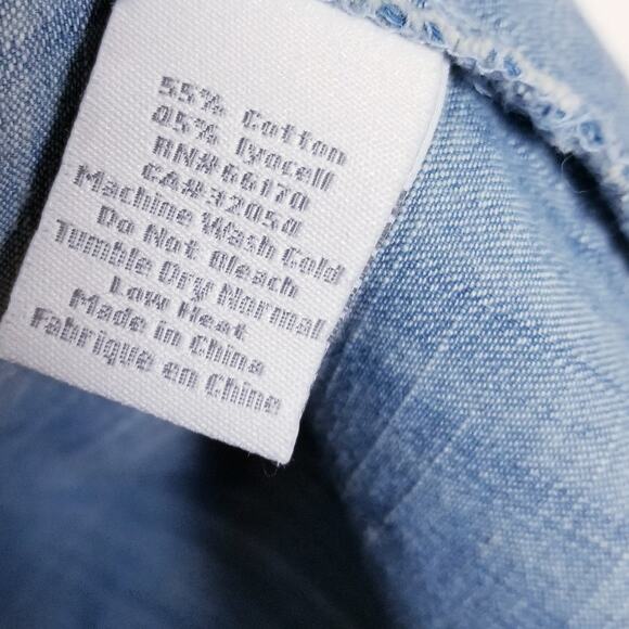 Lark & Wolff By Steven Alan Chambray Shirt Urban Outfitters - Size M - Picture 9 of 10